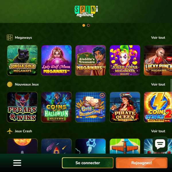 Spin Million Casino — Megaways e Nuovi Giochi